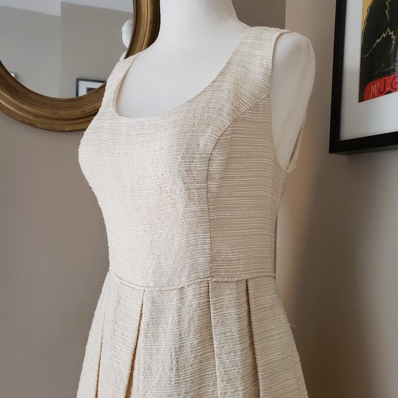 Shoshanna Gold Jacquard Melody Dress Size 6 - Picture 11 of 16